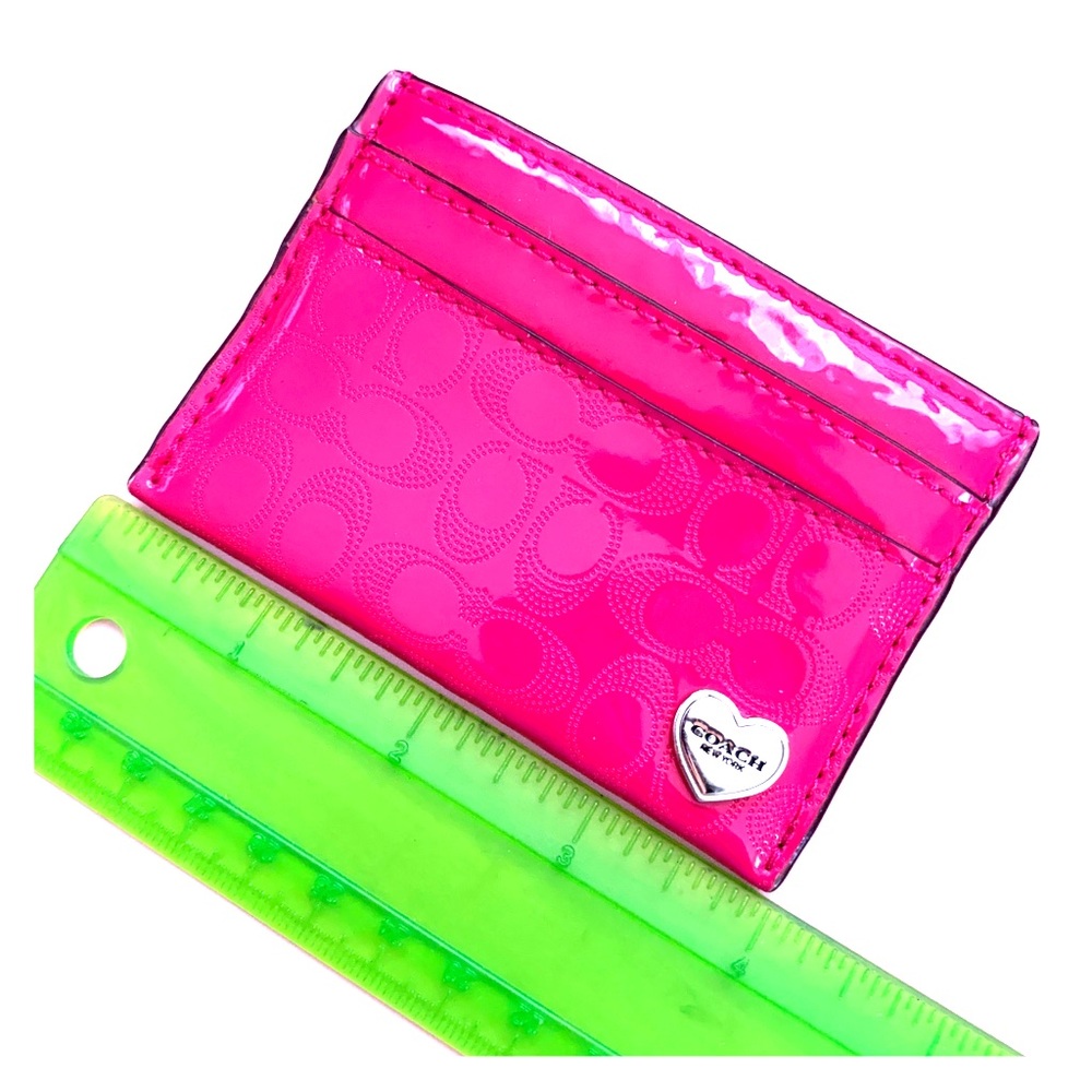 Coach card wallet (hot pink)